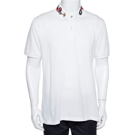 gucci snake polo white|gucci polo snake collar.